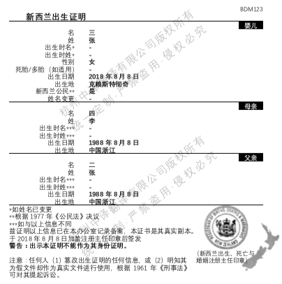 新西蘭出生證明翻譯模板,新西蘭出生證明翻譯認證,新西蘭出生證明公證蓋章.png